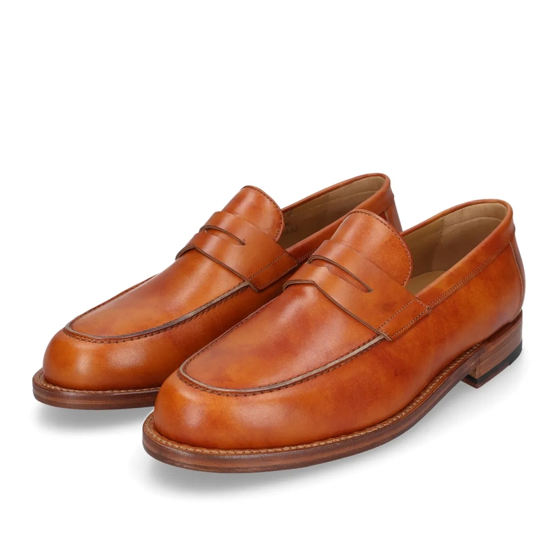 Heinrich Dinkelacker Loafer Slipper Wien Plain TC cognac(Image 2)