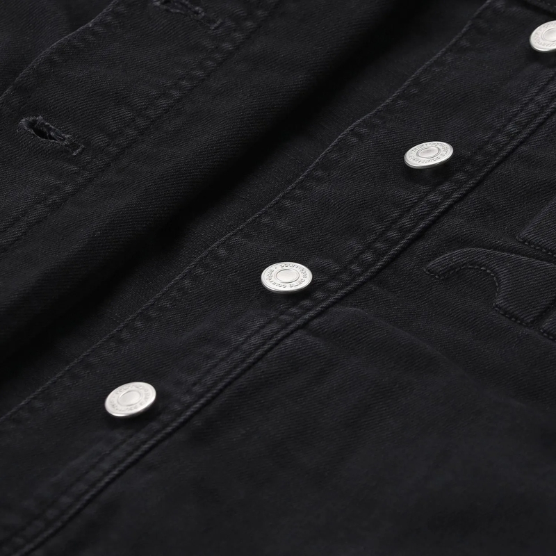 Courrèges Jeansjacke Jeansjacke mit Logo schwarz(Image 4)