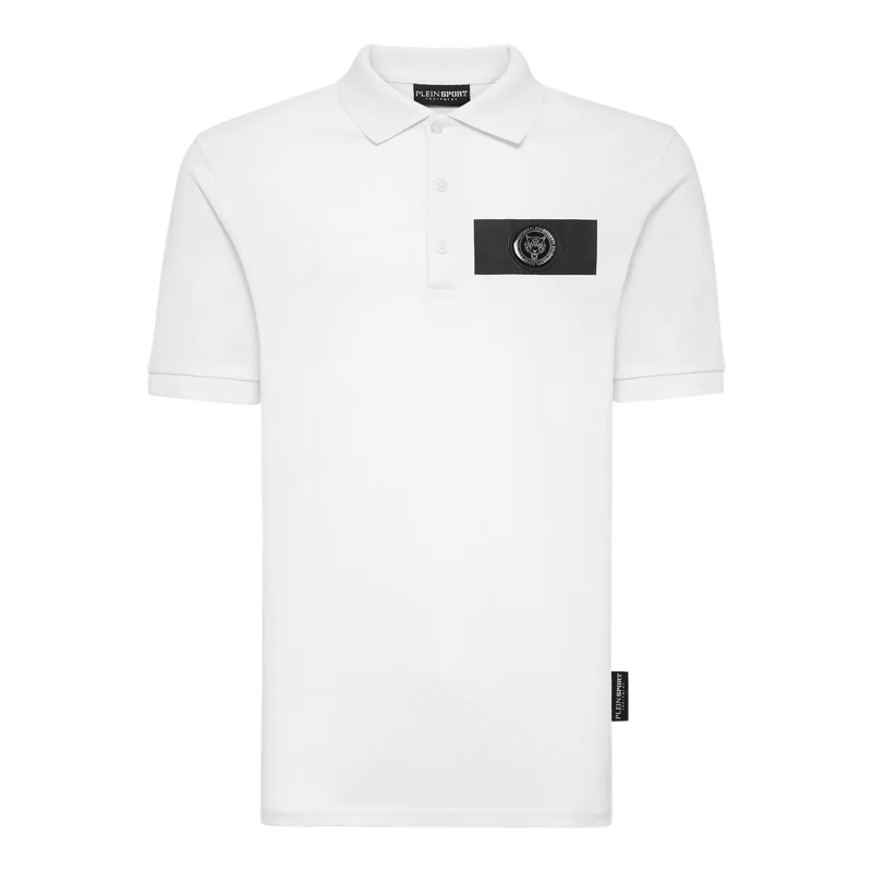 Plein Sport Top Poloshirt Scratch weiss