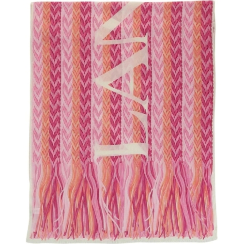 Lanvin Wollschal Lanvin Chevron Logo Pattern Scarf rose