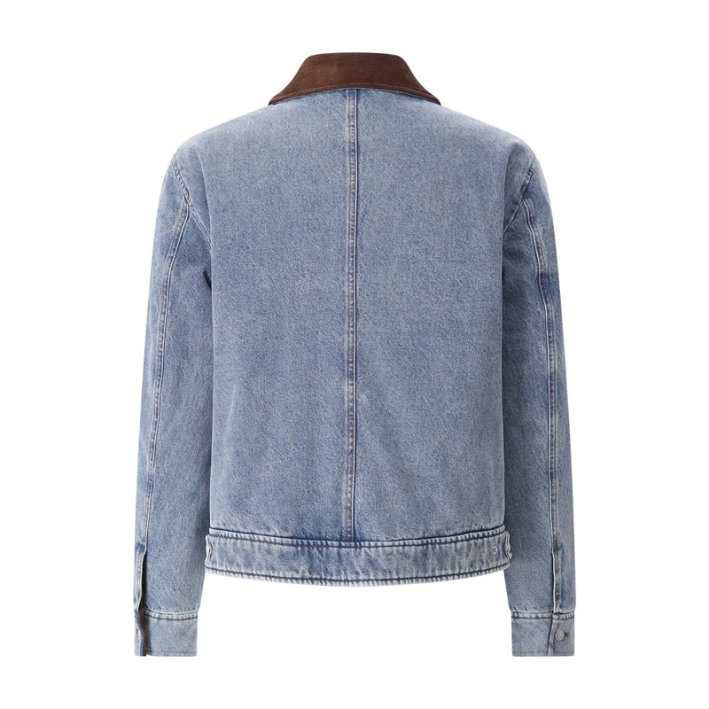 AMI Paris Jeansjacke Overshirt aus Baumwolle blau(Image 2)