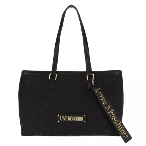 Love Moschino Borsa Jacquard Shopper Nero Shopping Bag