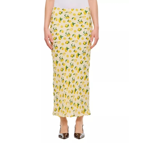 Sportmax Gerard Lemon Midi Skirt Yellow 