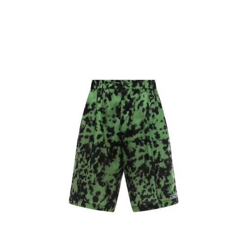 Dsquared2 Nylon Bermuda Shorts With Flocked Print Black Short décontracté