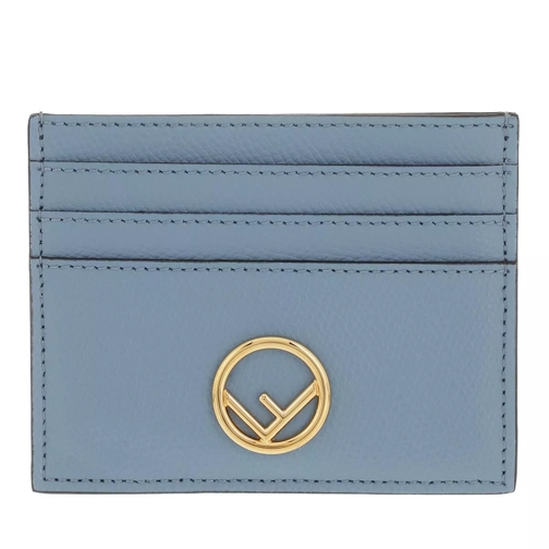 Fendi Flat Card Holder Blue Porta carte di credito
