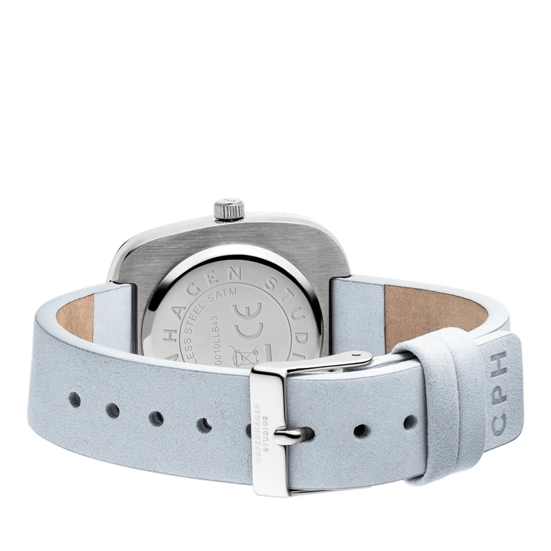 Copenhagen Quarzuhr Echtleder Curved Leather silber(Image 5)