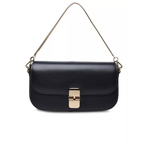 A.P.C. Grace' Black Leather Bag Black Schoudertas