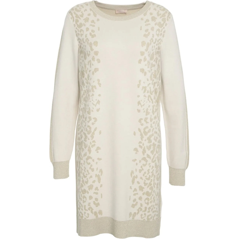 LIU JO Midikleid Midi dress with animal print beige