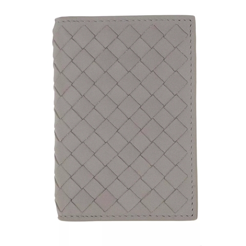 Bottega Veneta Intrecciato Card Case Leather Dark Cement Tvåveckad plånbok
