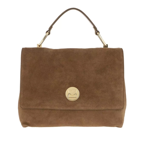 Coccinelle Liya Suede Tote Bag Tobacco Cartable