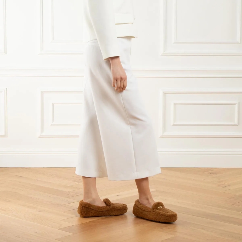 Prada Ballerinas Loafer With Shearling Caramel(Image 3)