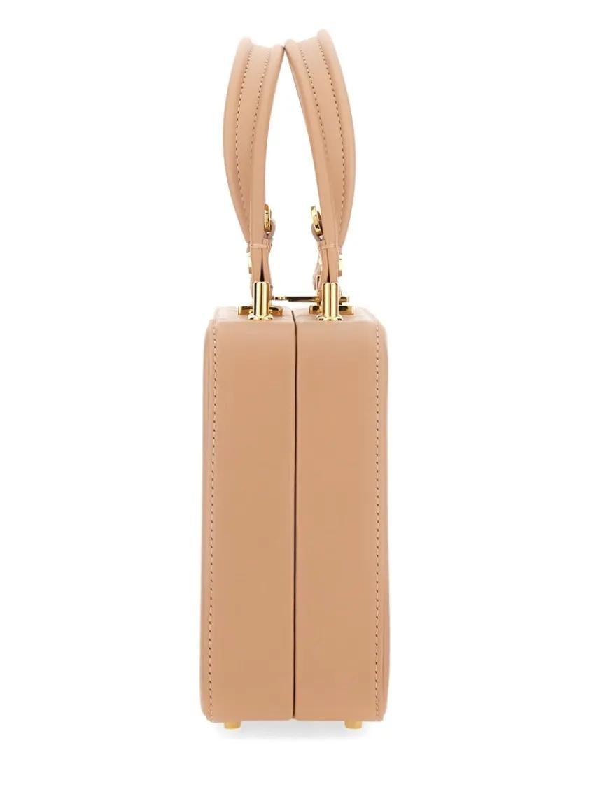 Gianvito Rossi Hobo bags "Valì" Structured Rectangular Handbag With Gold-To in bruin