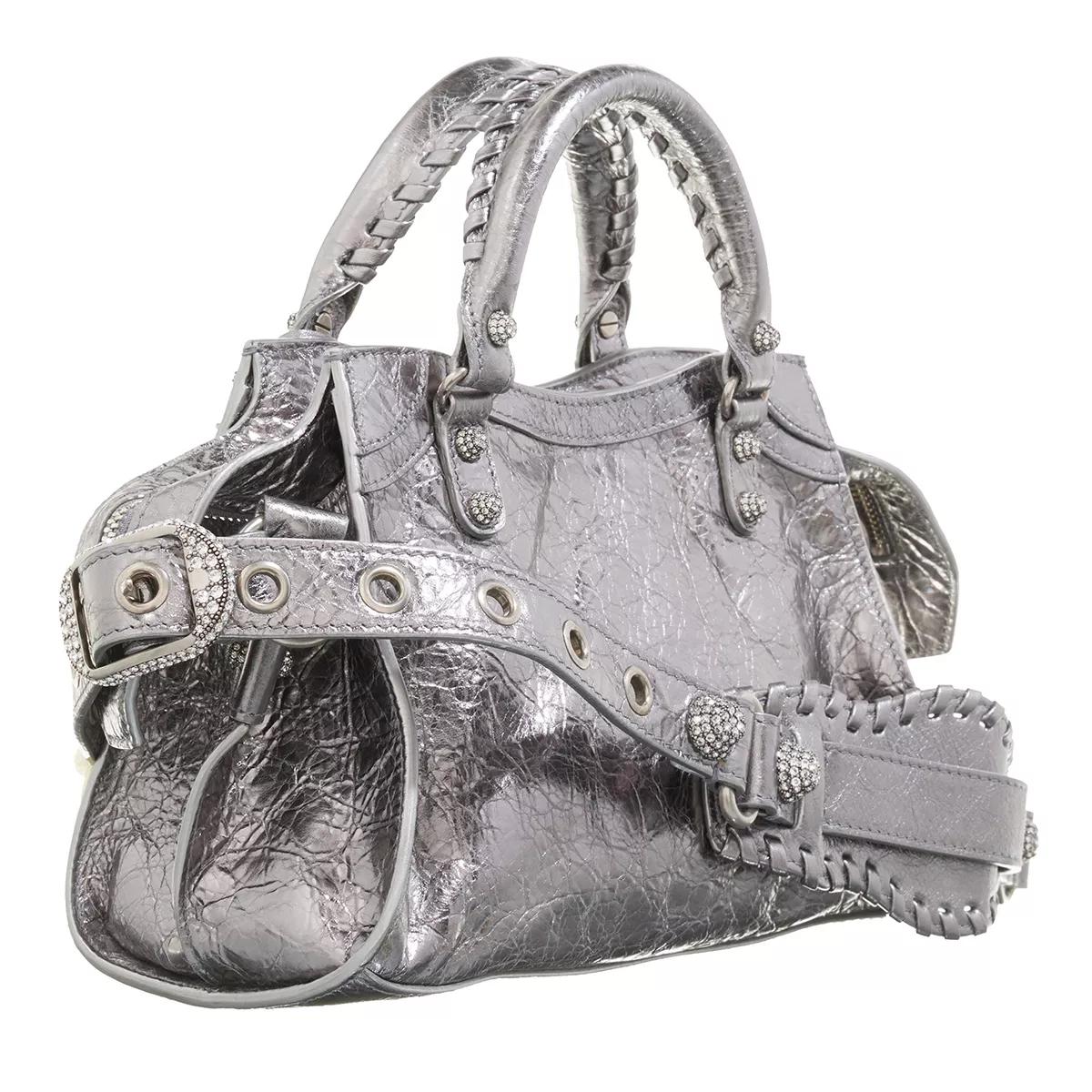 Balenciaga city hot sale bag silver