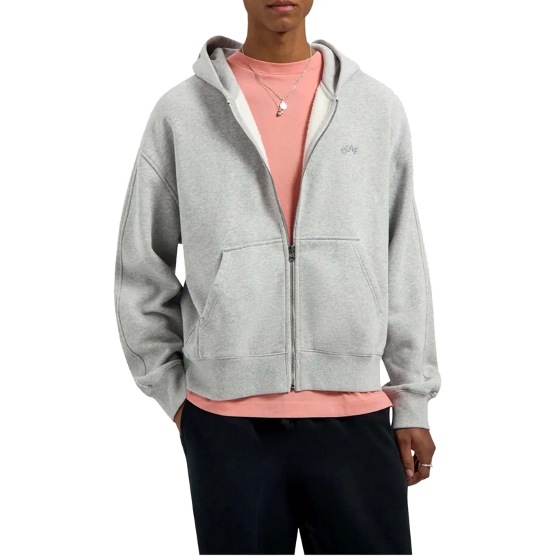 ØLÅF Weste Olaf Signature Zip Hoodie Vesten Lichtgrijs M24020 grau(Image 3)