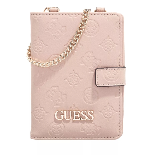 Guess Wilder Passport Case Pale Rose Wallet On A Chain