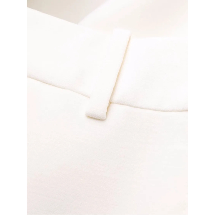 Ermanno Scervino Tailored White Trousers With High Waist White