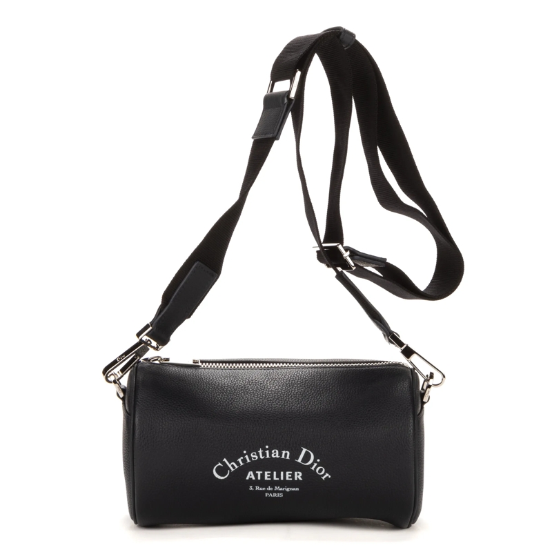 Christian Dior Crossbody Bag Dior Atelier Roller  Navy Blue Cowhide leather Sil marineblau