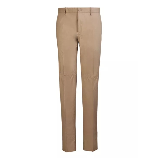 Incotex Slim-Cut Leg Chino Trousers Brown Pantaloni