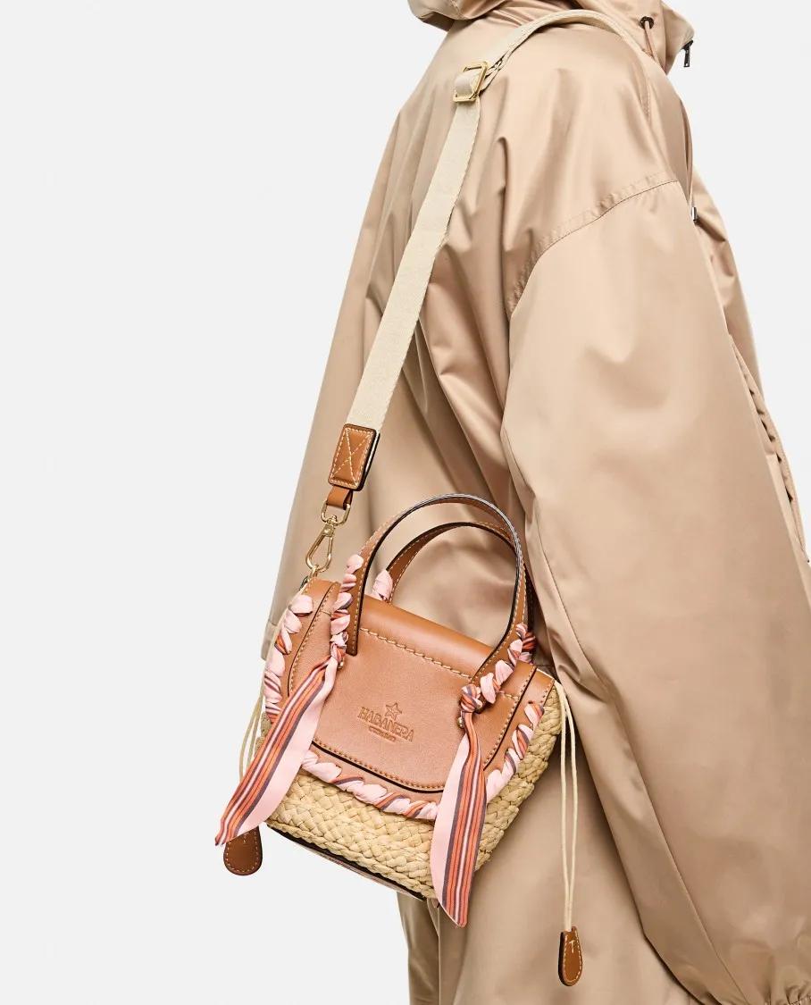 Cuba Lab Crossbody bags Habanera Straw Silk Handbag in bruin