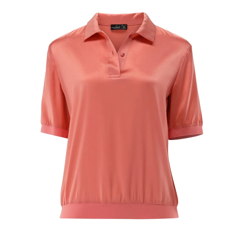 VAN LAACK Bluse Bluse Modern Fit Uni koralle
