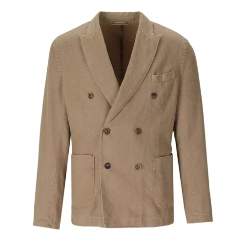 Bob Mop Beige Double-Breasted Jacket Brown 