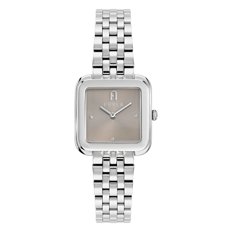 Furla Automatikuhr Quarz-Analoguhr Furla Diamante silber