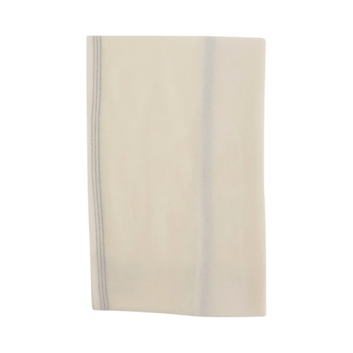 Faliero Sarti Écharpe légère Rectangular Ivory Scarf With Metal Thread Trimming Neutrals
