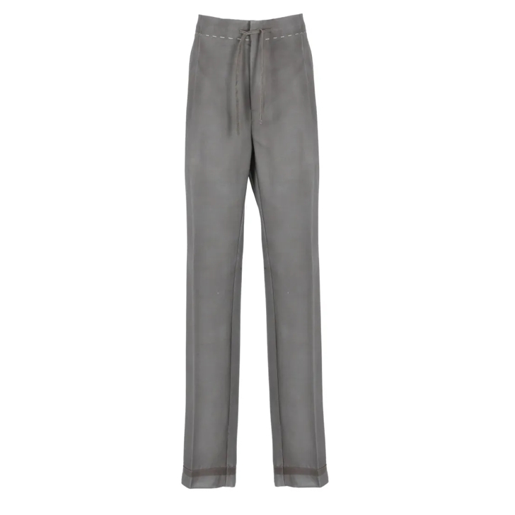 Maison Margiela Wool And Mohair Trousers Grey