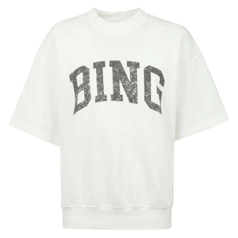 Anine Bing T-Shirt Short-Sleeve Pullover In Soft French Terry White
