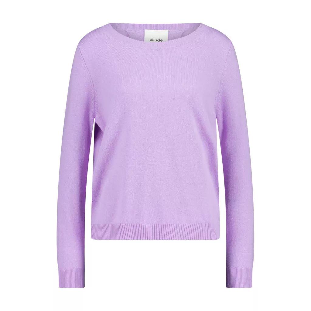 Allude - Pullover aus Woll-Kaschmir-Mix - Größe L - purple