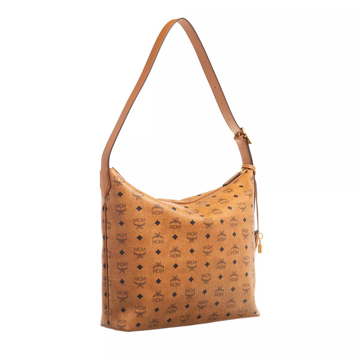 MCM Aren Vi Hobo Large Cognac Hobo Bag