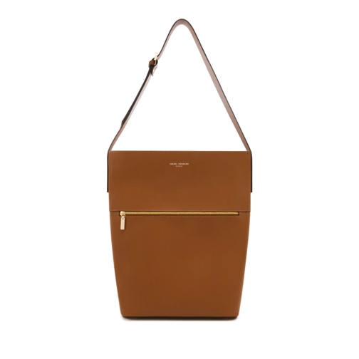 Isabel Bernard Sac à bandoulière Isabel Bernard Honoré Flora camel calfskin leather Braun