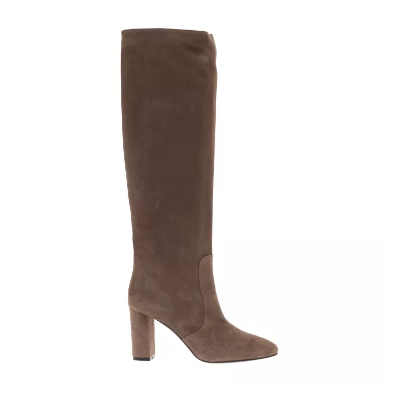 Via Roma 15 Stiefel Mud Suede Boot 80Mm Heel Brown