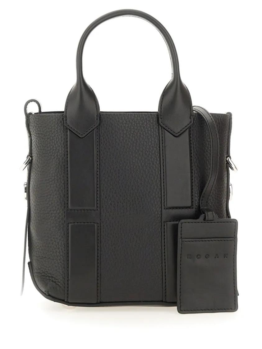 Hogan Shoppers & Totes Small "Shopping Script" Bag in zwart