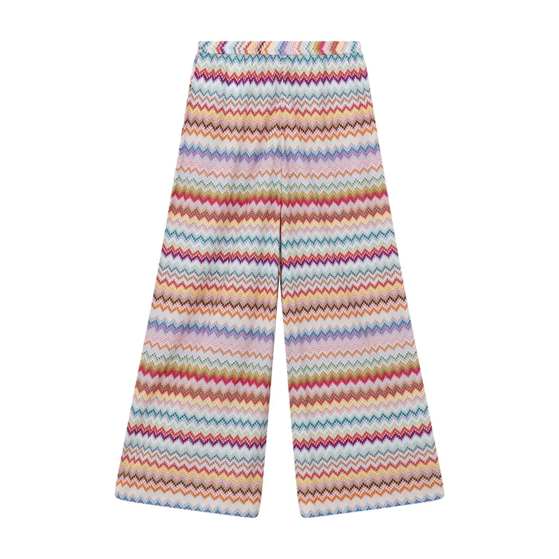 Missoni Casual broeken Wide-Leg Trousers With Zigzag Pattern Grey(Image 3)