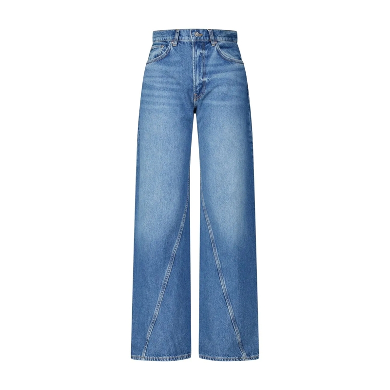 Anine Bing Jeans Wide-Leg Jeans Brie Blau
