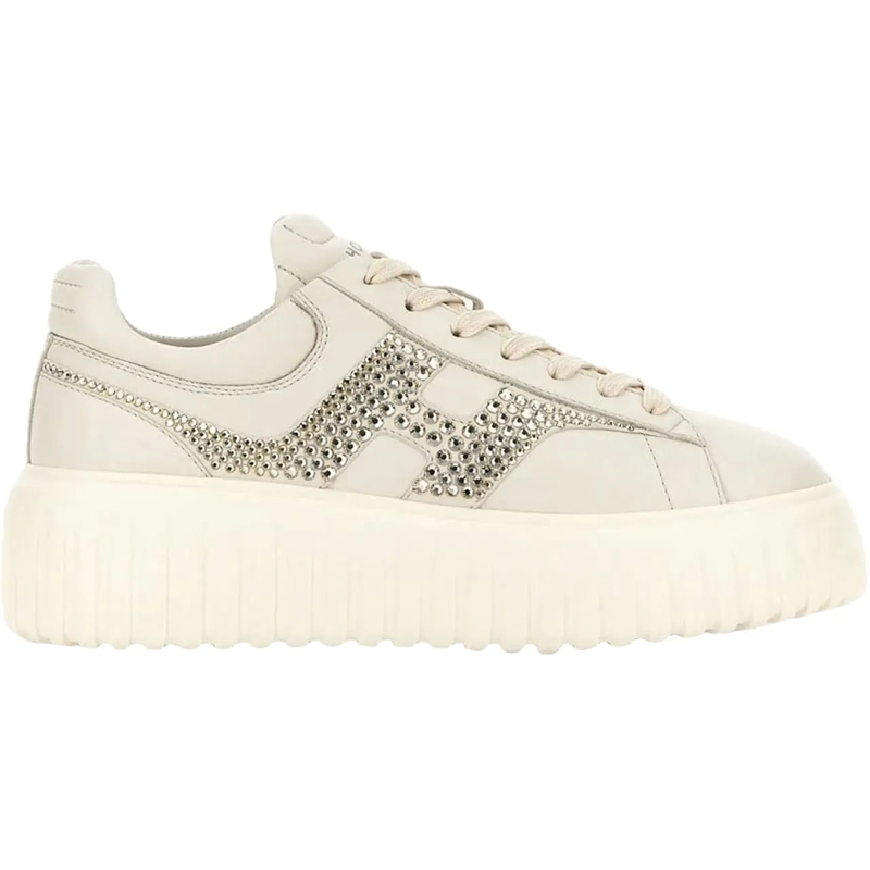 Hogan Low-Top-Sneaker Flat Shoes Yogurt Bianco Marmo weiß