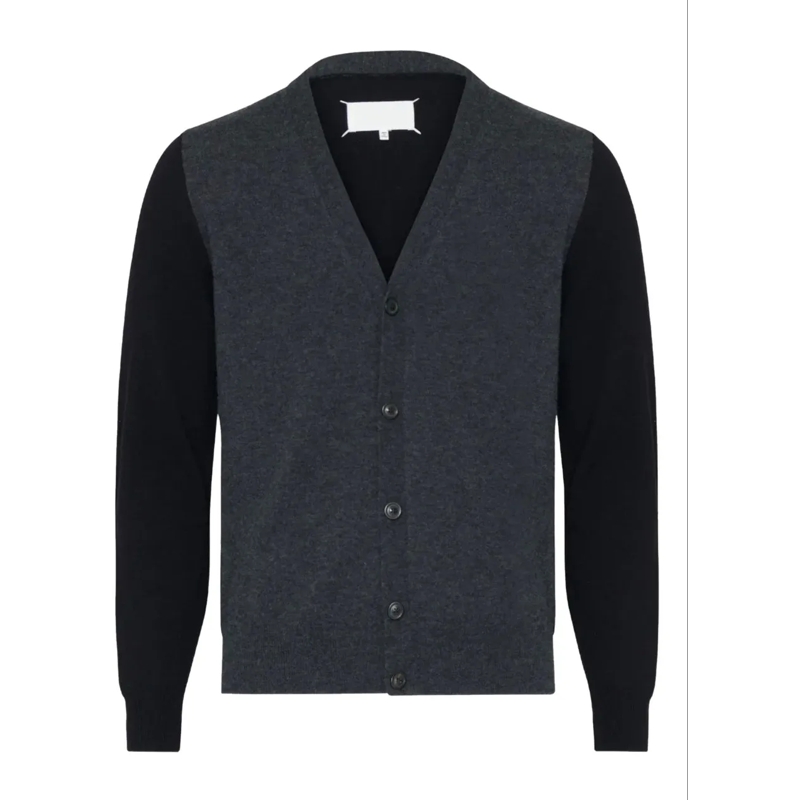 Maison Margiela Pullover Cardigan Grey Black schwarz