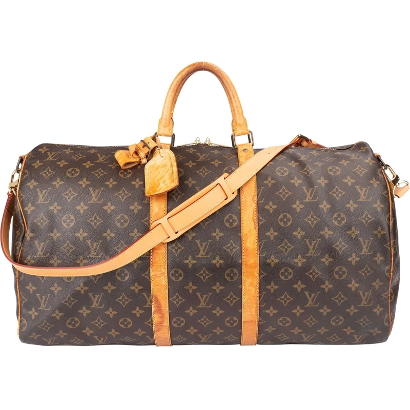 Louis Vuitton Tote Louis Vuitton Canvas Monogram Keepall 55 Bandoulie braun
