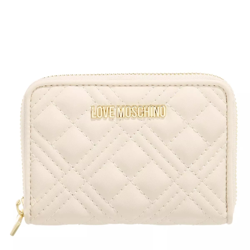 Love Moschino Portemonnaie mit Zip-Around-Reißverschluss Portaf  Quilted Pu  Avorio