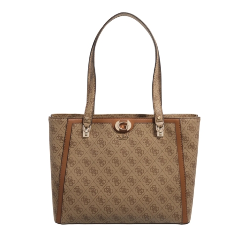 Guess Shopper Orlina Logo Noel Tote Latte Logo/Brown