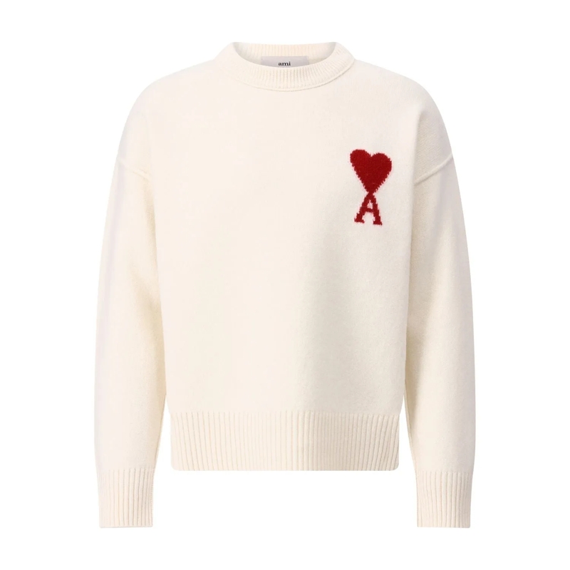 AMI Paris  Pullover mit Logo Creme