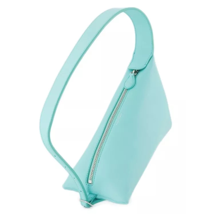Leather Baby Shark Hobo Bag Blue Leather Blue Pochette