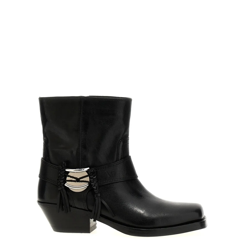 Isabel Marant Cowboy Boots 'Akson Gaucho' Ankle Boots Black