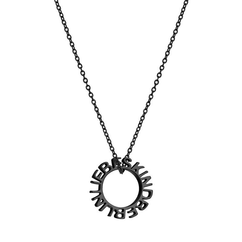 Liebeskind Berlin Mittellange Halskette Edelstahl 3D Lettering schwarz(Image 16)