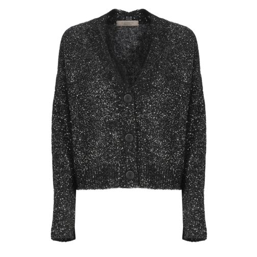 D. Exterior Strickjacke Cardigan With Paillettes Black