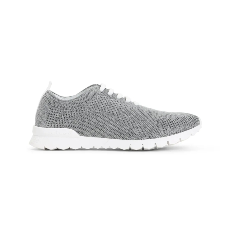 Kiton Lage-top sneaker Cashmere Knit Sneakers With Design Grey