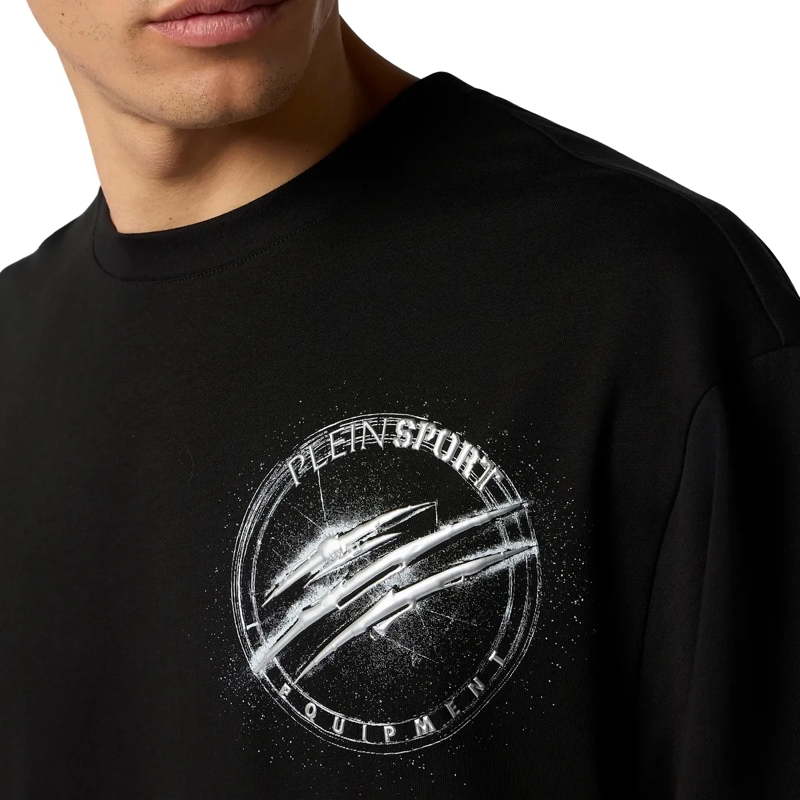 Plein Sport T-Shirt Round Neck T-Shirt Chrome Scratch Edition schwarz(Image 2)