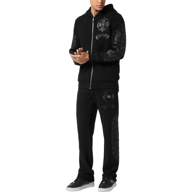 Philipp Plein Top Hoodie Sweatjacket Chrome schwarz(Image 4)