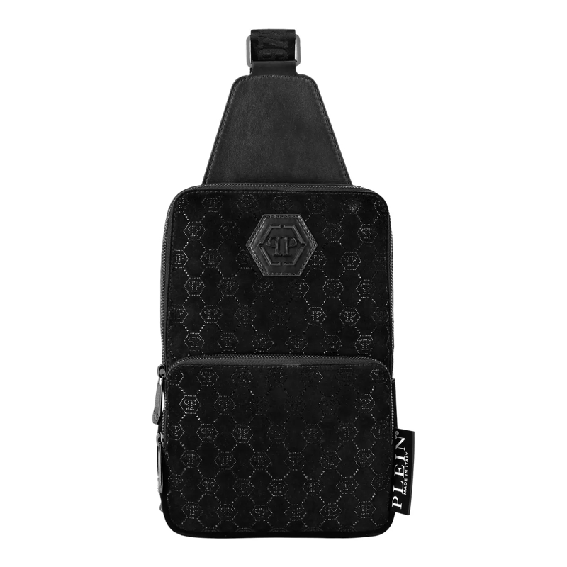 Philipp Plein Schultertasche Kreuzkörper Monogram Mit Schmucksteinen schwarz